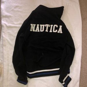 Nautical Varsity Zip Up Jacket Black Brand New